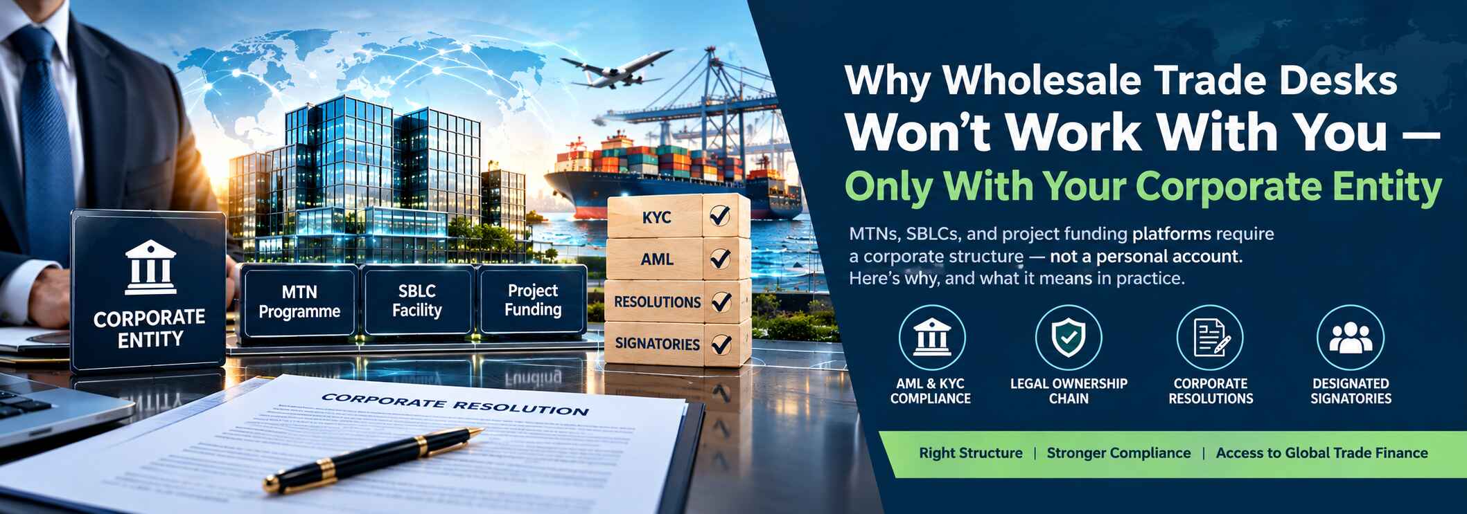 Why Wholesale Trade Desks Require a Corporate Entity